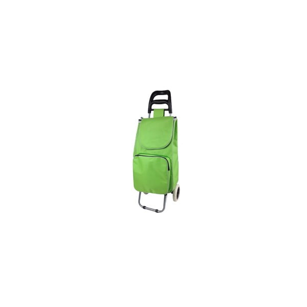 Zelený nákupní košík na kolečkách s termo kapsou JOCCA, 35 l