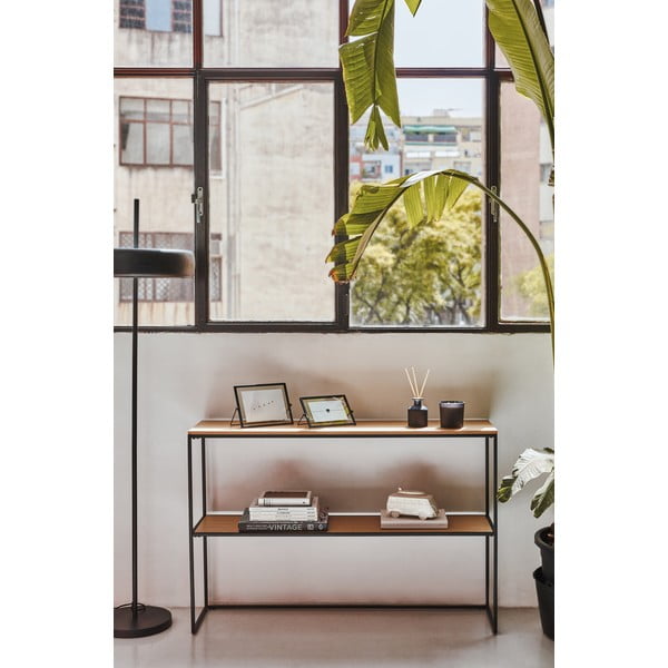 Tammepuust konsoollaud 120x30 cm Yona - Kave Home-image-1