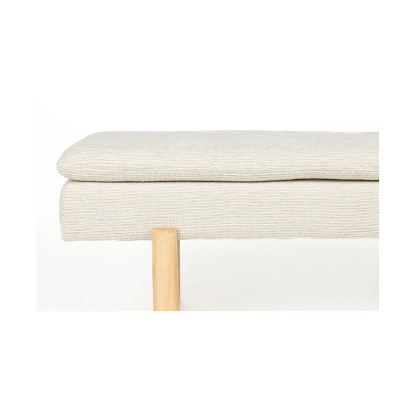 Kreemjas polsterdatud pink Jappo - White Label-image-3