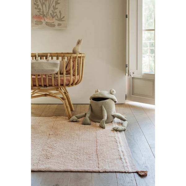 Heleroosa pestav käsitsi kootud puuvillane vaip 120x160 cm Bloom Rose - Lorena Canals-image-1