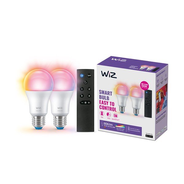 LED-nutipirnid 2tk komplektis E27, 9 W - WiZ