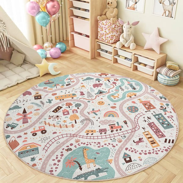 Pestav laste mänguvaip ø100 cm Furry World - Mila Home-image-1