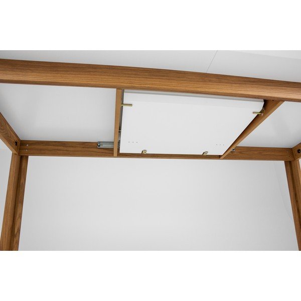 Valge kokkupandav söögilaud tammepuust jalgadega Profil - Tenzo-image-4