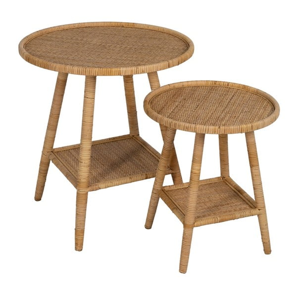 Rotangist ümmargune diivanilaud ø 45 cm - Ixia-image-2