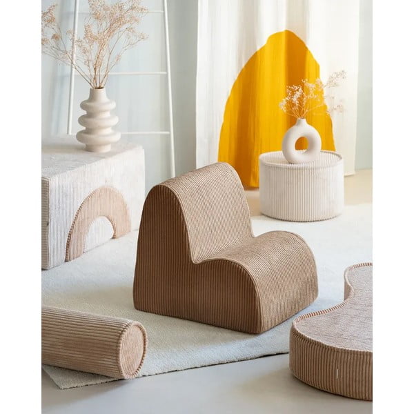 Helepruun velvetist laste diivanipadi Roll - Wigiwama-image-2