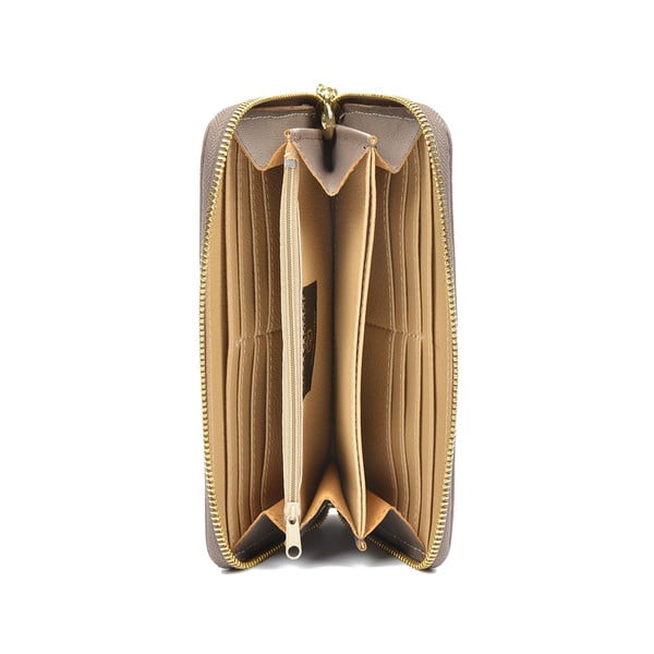 Béžová kožená peněženka Luisa Vannini Lanza-image-4