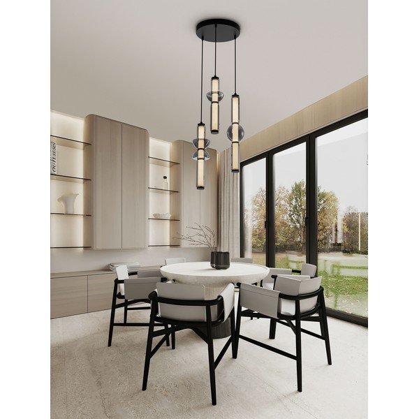 Hallist klaasist hämardatav LED-rippvalgusti ø 38 cm Ulon - Nova Luce-image-2
