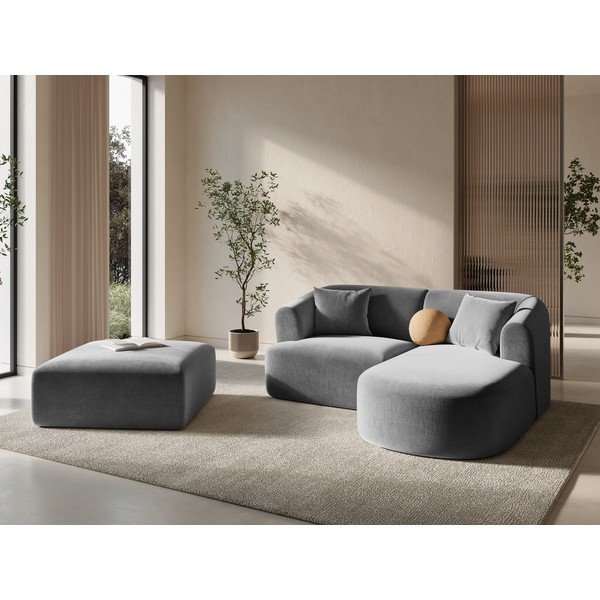 Helehall sametist nurgadiivan (parem nurk/diivanvoodiga) Campi - Cosmopolitan Design-image-1