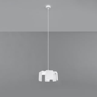 Valge rippvalgusti metallist varjuga ø 24 cm Rossario - Nice Lamps