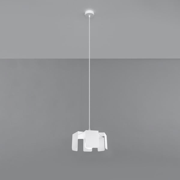 Valge rippvalgusti metallist varjuga ø 24 cm Rossario - Nice Lamps