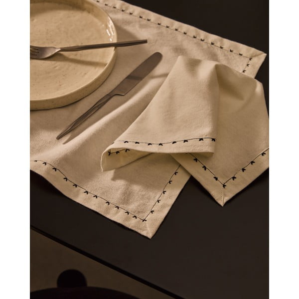 Tekstiilist salvrätikud, 2 tk komplektis 35x35 cm Olim - Kave Home-image-1