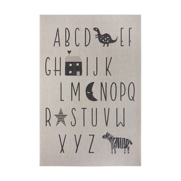 Kreemjas lastevaip Letters, 200 x 290 cm - Ragami