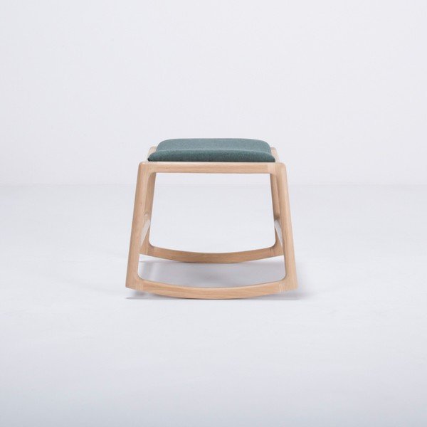 Tammepuidust konstruktsiooniga osman rohelise tekstiilist istmega Dedo - Gazzda-image-1