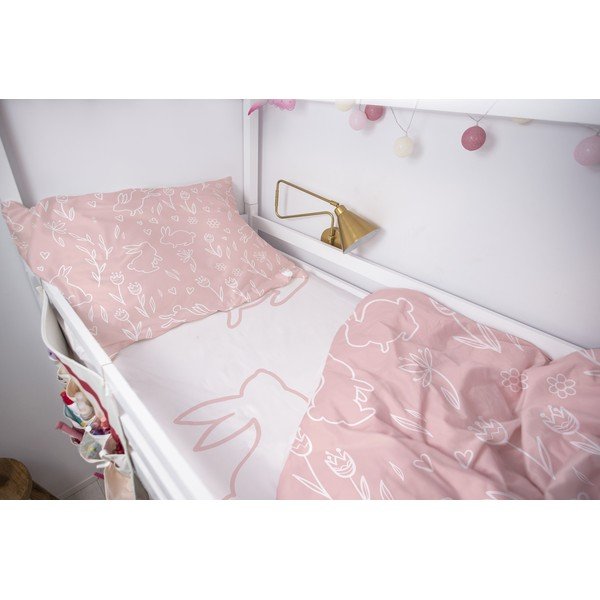 Voodilinad puuvillasest satiinist 120x60 cm Sweet Bunnies - Butter Kings-image-1