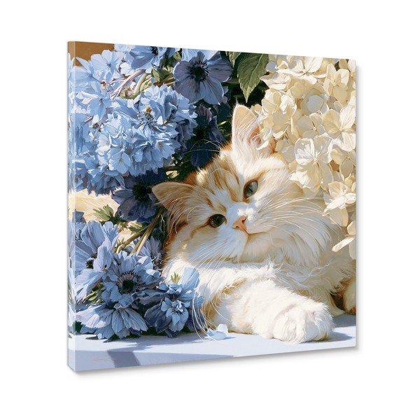 Trükitud pilt lõuendil 32x32 cm Floral Feline - Styler-image-3