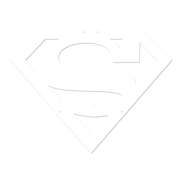 Bílá nástěnná kovová dekorace Wall Decor Superman