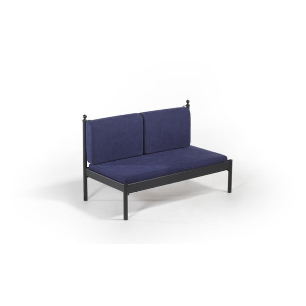 Tmavě modrá dvoumístná venkovní sedačka Mitas, 76 x 149 cm