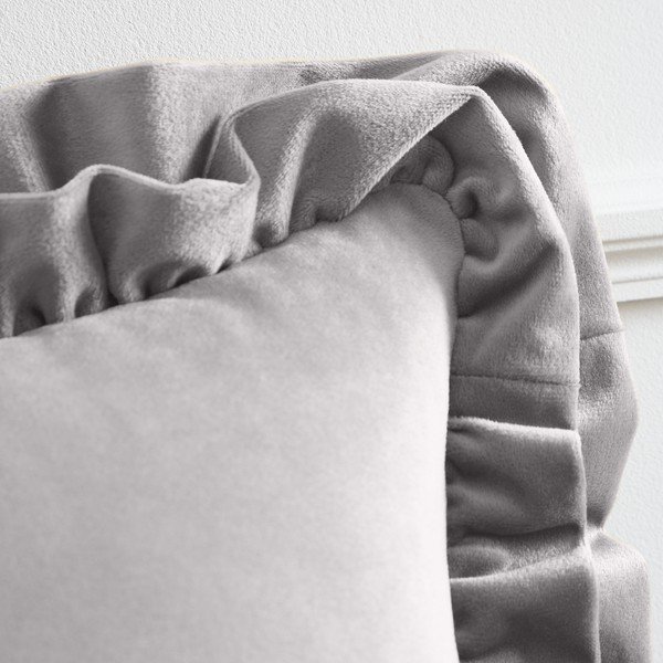 Sametist dekoratiivpadi 43x43 cm Velvet Double Frill - Catherine Lansfield-image-2