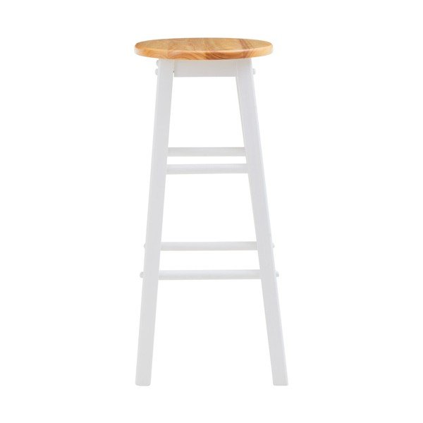 Valge/naturaalsest kautšukipuidust baaritool (istme kõrgus 74 cm) Chester - Premier Housewares-image-2