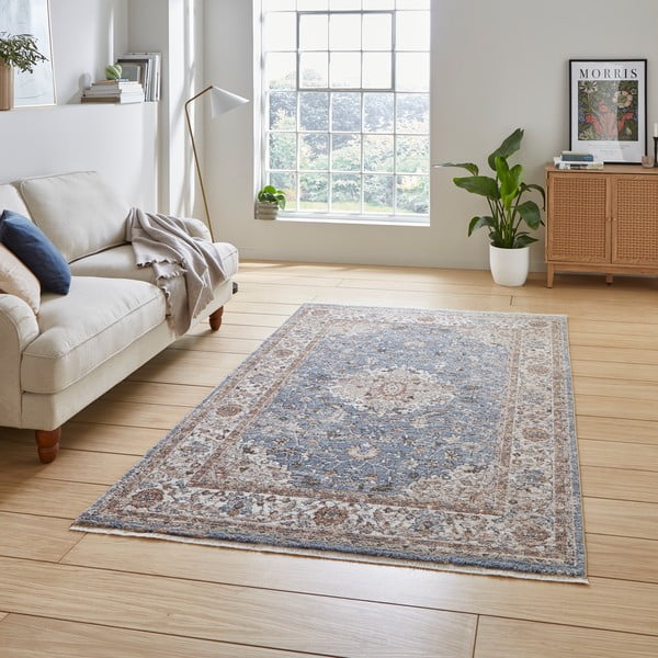 Sinine-beež koridorivaip 80x300 cm Vintage - Think Rugs-image-1