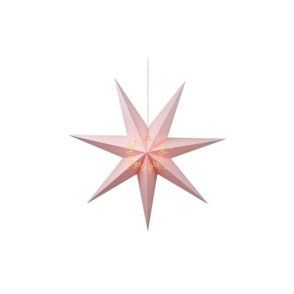 Závěsná svítící hvězda Kandy, Ø75 cm, světle růžová