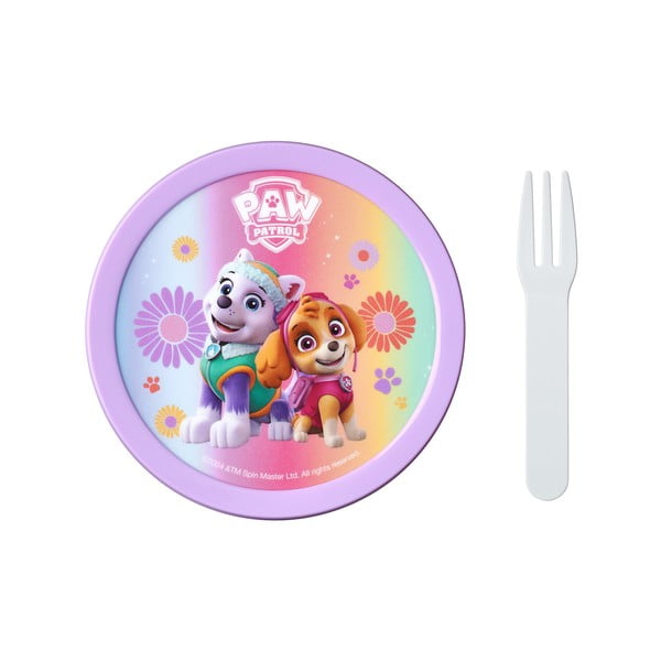 Laste suupistekarp koos kahvliga Paw patrol girls - Mepal