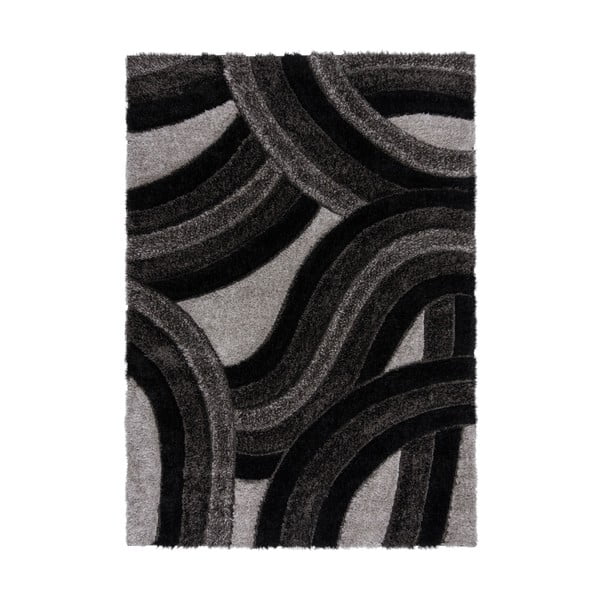 Must-hall käsitsi kootud vaip taaskasutatud kiududest 200x290 cm Velvet - Flair Rugs