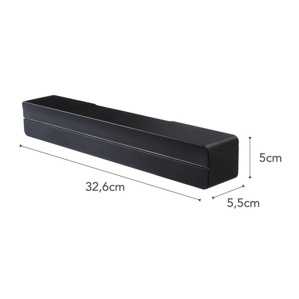 Must plastmass fooliumihoidja isekleepuv Tower – YAMAZAKI-image-3