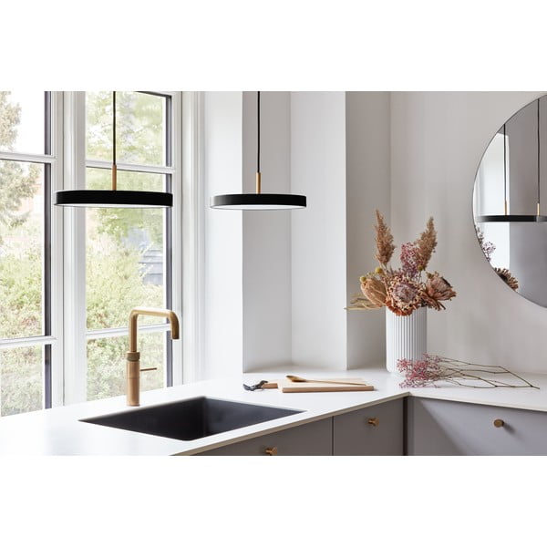 Must LED dimmerdatav rippvalgusti metallist lambivarjuga ø 31 cm Asteria Plus Mini - UMAGE-image-2