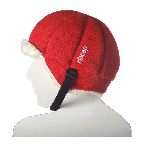 Dětská červená čepice s ochrannými prvky Ribcap Harris, vel. M
