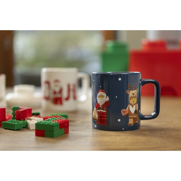 Tumesinine laste keraamiline kruus, 300 ml Christmas Minifigures – LEGO®-image-1