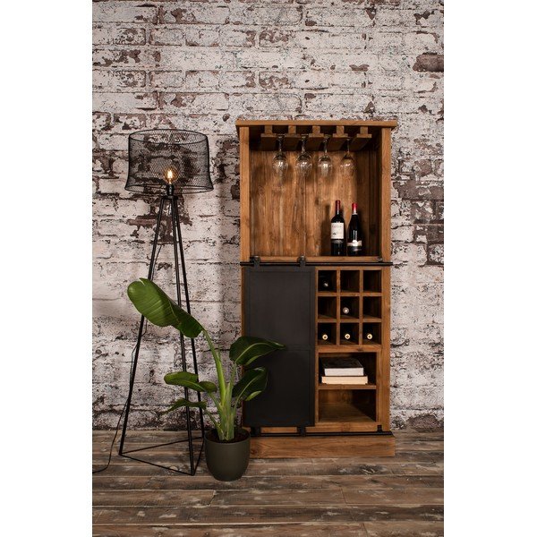 Teakpuust veinihoidik 18 pudelile, 84x177 cm Blackburn - HSM collection-image-1