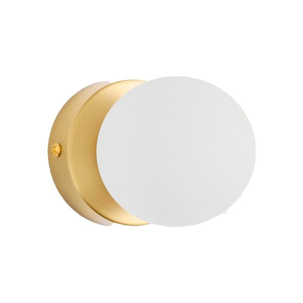 Valge/kuldne metallist seinalamp ø 8 cm Brisia - Kave Home