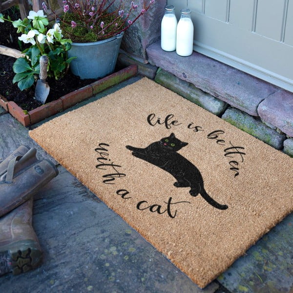 Uksematt 40x60 cm Life Is Better With a Cat - Artsy Doormats-image-2