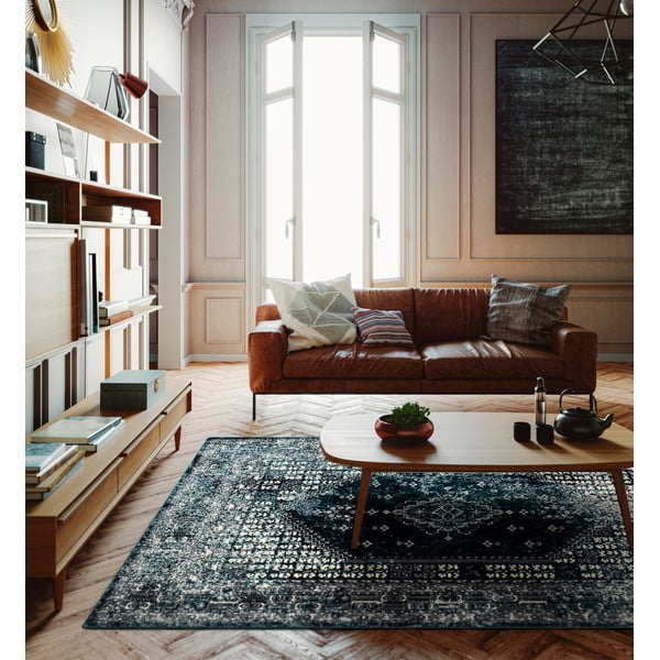 Petrooleumi värvi villane vaip 133x180 cm Eve - Agnella-image-1