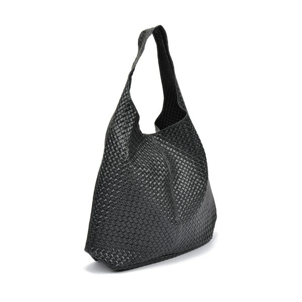 Mustast nahast Serena käekott - Mangotti Bags-image-2