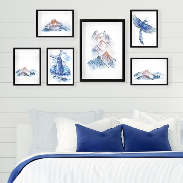 Maalid 6 tk komplektis Watercolor - Wallity-image-1