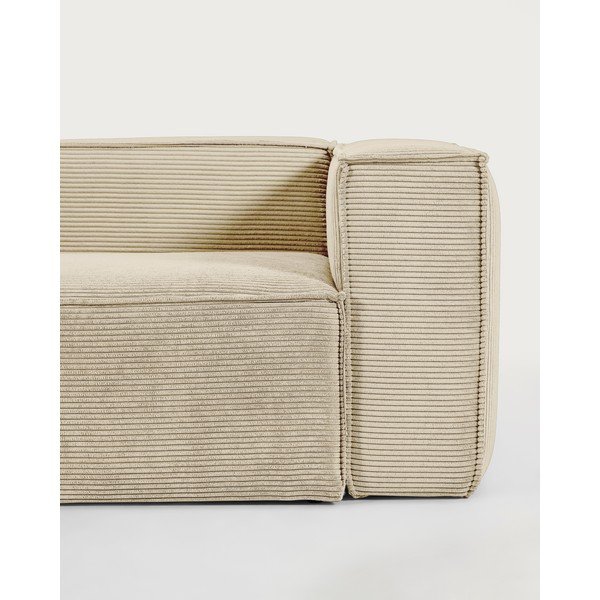 Beež kordvelvetist diivan 240 cm Blok - Kave Home-image-2