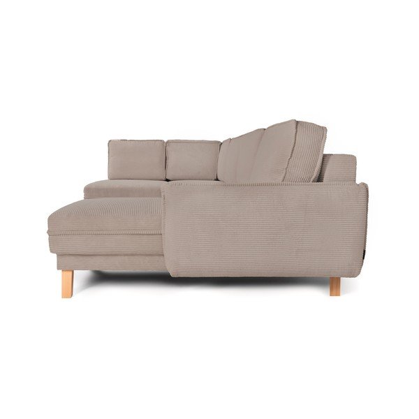 Taupe värvi velvetist diivanvoodi/panipaigaga nurgadiivan (vasak nurk/"U-kujuline") Tori - Bonami Selection-image-4