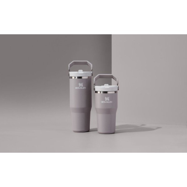 Helehall roostevabast terasest termos 600 ml IceFlow™ Flip Straw 2.0 Tumbler Ash - Stanley-image-2