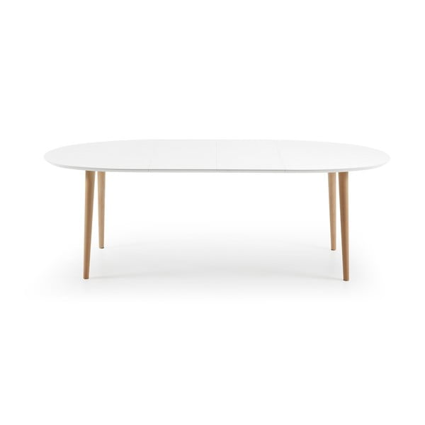 Valge kokkupandav söögilaud 90x140 cm Oqui – Kave Home-image-4