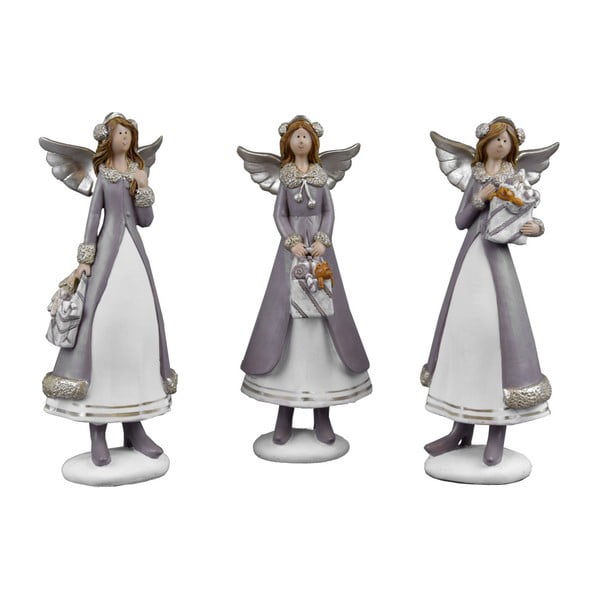 Sada 3 dekorativních andělíčků Ego Dekor Home, výška 20,5 cm