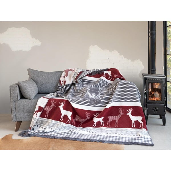 Punane-hall voodikate 150x200 cm - Mila Home-image-2