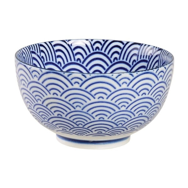 Modrá porcelánová miska Tokyo Design Studio Wave, ⌀ 13,2 cm