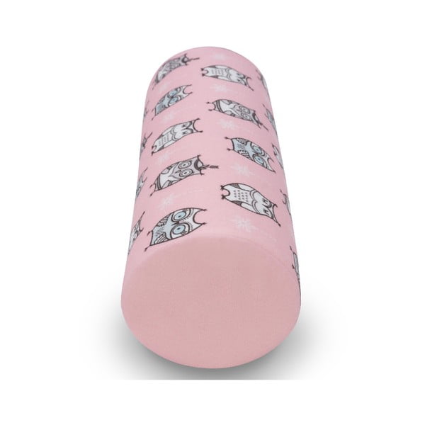 Růžový polštář s motivem soviček KICOTI, 15 x 40 cm-image-2