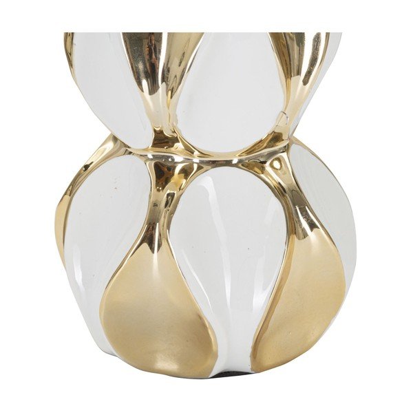 Valge/kuldne keraamiline laualamp tekstiilist varjuga (kõrgus 46 cm) Glam Balls - Mauro Ferretti-image-4