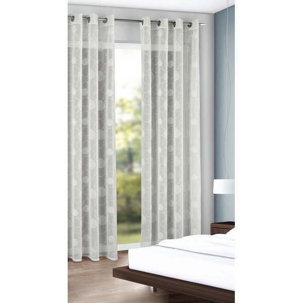 Valge kardin 135x245 cm Circles - Sehlbach-image-1