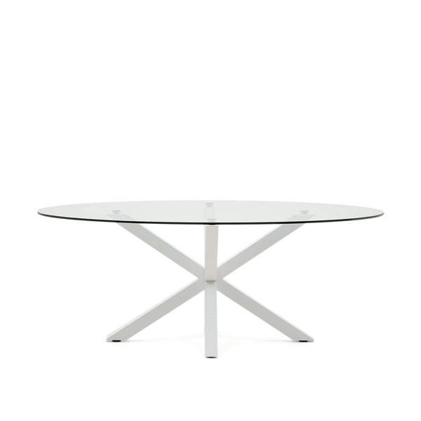 Söögilaud klaasist pealispinnaga 100x200 cm Argo - Kave Home-image-2