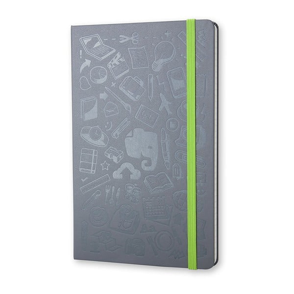 Hall vooderdatud kõvakaaneline märkmik , 240 lehekülge - Moleskine-image-1