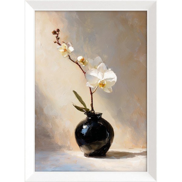 Trükitud pilt raamiga 56x75 cm White Orchid - Styler
